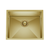 Retto 550mm x 450mm x 300mm Extra Height Stainless Steel Sink | Brushed Brass (gold) |