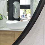 Round Mirror with Black Frame. Available 600mm, 750mm, 900mm, 1000mm *Clearance Stock*