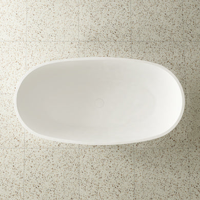 Egg Oval 1400mm Freestanding Bath, Gloss White