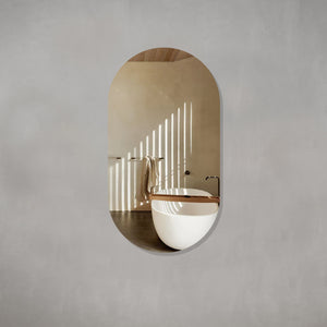 Pill Oval 600mm x 1200mm Frameless Mirror with Polished Edge