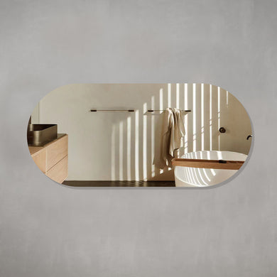 *Clearance* Pill Oval 1500mm x 600mm Frameless Mirror with Polished Edge