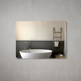Retti Rectangular Frameless Mirror with Polished Edge and Rounded Corners | 25 sizes, from 400mm to 1800mm |