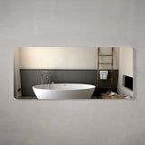 Retti Rectangular Frameless Mirror with Polished Edge and Rounded Corners | 25 sizes, from 400mm to 1800mm |