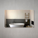 Retti Rectangular Frameless Mirror with Polished Edge and Rounded Corners | 25 sizes, from 400mm to 1800mm |