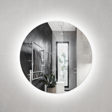 Circa Round 800mm Backlit LED Frameless Mirror with Polished Edge and Demister