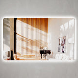 Retti Rectangular 1500mm x 900mm Backlit LED Mirror with Polished Edge, Rounded Corners and Demister