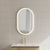 Pill Oval Frontlit LED Mirror with Matte White Frame and Demister | 6 sizes available, from 500mm to 1500mm |