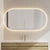 Pill Oval LED Mirror with Frosted Glass Border and Demister | 13 sizes available, from 400mm to 1800mm |