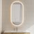 Pill Oval LED Mirror with Frosted Glass Border and Demister | 13 sizes available, from 400mm to 1800mm |
