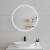 Circa Round LED Mirror with Frosted Glass Border and Demister | 8 sizes, from 600mm to 1200mm |