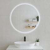 Circa Round LED Mirror with Frosted Glass Border and Demister | 8 sizes, from 600mm to 1200mm |
