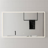 Retti Rectangular Frontlit LED Mirror with Matte White Frame and Demister | 5 sizes available, from 450mm to 1500mm |