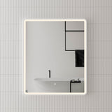 Retti Rectangular Frontlit LED Mirror with Matte White Frame and Demister | 5 sizes available, from 450mm to 1500mm |