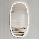Riri Oblong Frontlit LED Mirror with Matte White Frame and Demister | 2 sizes available, 500mm and 600mm |