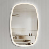 Riri Oblong Frontlit LED Mirror with Matte White Frame and Demister | 2 sizes available, 500mm and 600mm |