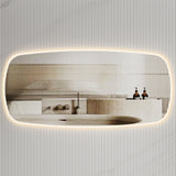 Riri Oblong LED Mirror with Frosted Glass Border and Demister | 10 sizes available, from 400mm to 1800mm |