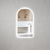 Arco Arch 550mm x 1000mm LED Mirror with Frosted Glass Border and Demister