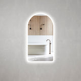 Arco Arch LED Mirror with Frosted Glass Border and Demister | 11 sizes available, from 400mm to 1500mm |