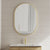 Pill Oval Mirror with Brushed Brass (Gold) Frame | 6 sizes available, from 500mm to 1500mm |
