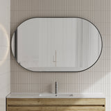 Pill Oval Mirror with Matte Black Frame | 5 sizes available, from 500mm to 1500mm |
