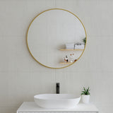 Circa Round Mirror with Brushed Brass (Gold) Frame | 4 sizes available, from 600mm to 1000mm |