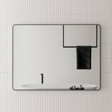 Retti Rectangular Mirror with Matte Black Frame | 8 sizes available, from 450mm to 1500mm