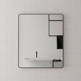 Retti Rectangular Mirror with Matte Black Frame | 8 sizes available, from 450mm to 1500mm