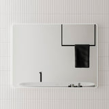Retti Rectangular Mirror with Matte White Frame | 8 sizes available, from 450mm to 1500mm |