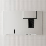 Retti Rectangular Mirror with Matte White Frame | 8 sizes available, from 450mm to 1500mm |