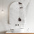 Arco Arch Mirror with Matte White Frame | 5 sizes available, from 400mm to 1000mm |