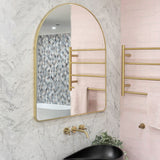 Arco Arch Mirror with Brushed Brass (gold) Frame | 5 sizes available, from 400mm to 1000mm |