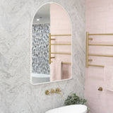 Arco Arch Mirror with Matte White Frame | 5 sizes available, from 400mm to 1000mm |