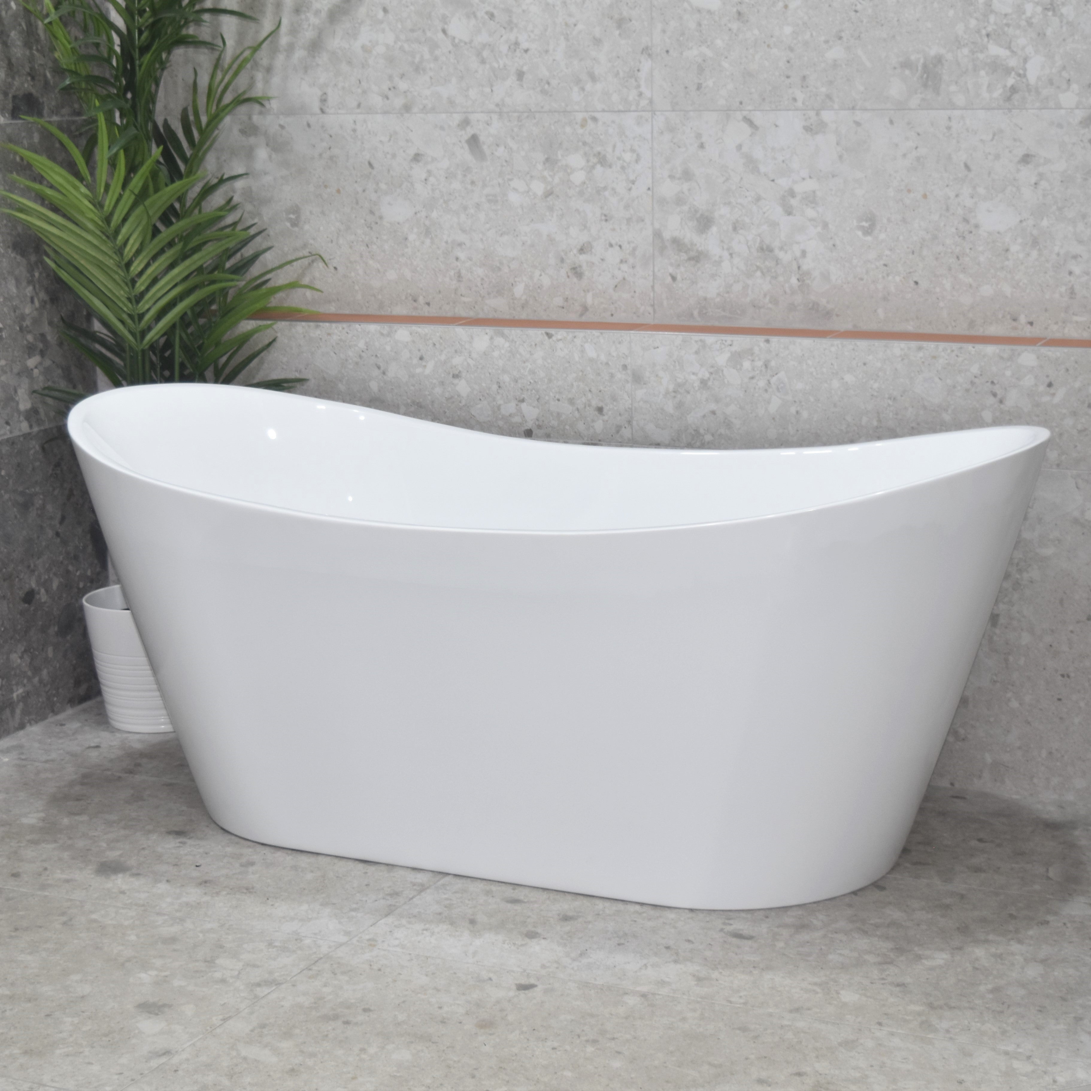 Sorriso 1600mm Double High Back Freestanding Bath, Gloss White *Clearance Stock*