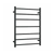 Thermogroup 12V Straight Round Ladder Heated Towel Rail 600mm | Matte Black |