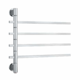 Thermogroup 4 Bar Thermorail Square Swivel Heated Towel Rail 600mm | Polished Stainless |