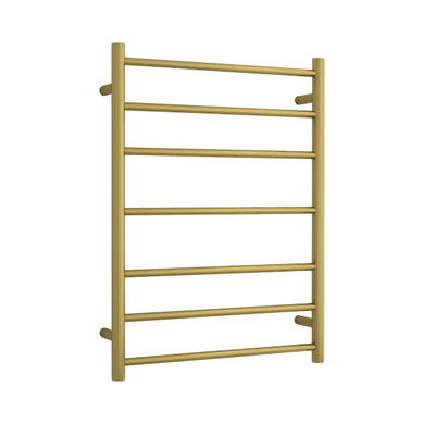 Thermogroup 7 Bar Thermorail Round Heated Towel Ladder 600mm | Brushed Gold |