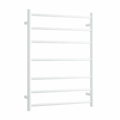 Thermogroup 7 Bar Thermorail Round Heated Towel Ladder 600mm | Satin White |