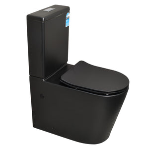 Tiffalo Rimless Back to Wall Toilet Suite | Matte Black |