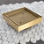 Brass Tile Insert Floor Waste | 90mm Outlet, Brushed Brass (Gold)