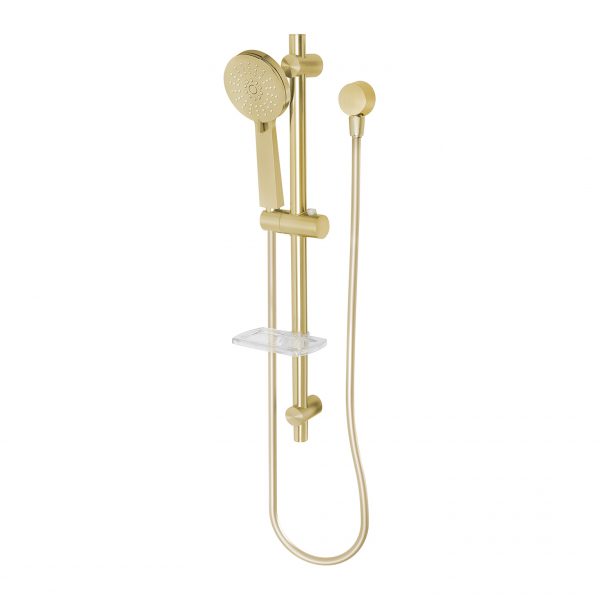 Phoenix Vivid Rail Shower, Brushed Gold