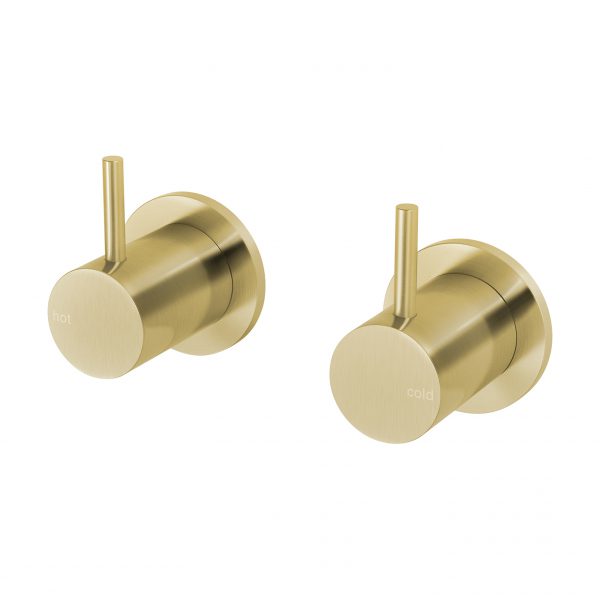 Phoenix Vivid Slimline Wall Top Assemblies Available with Standard or Extended Spindles | Brushed Gold |