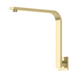 Phoenix Vivid High-Rise Shower Arm Round or Square Plate | Brushed Gold |