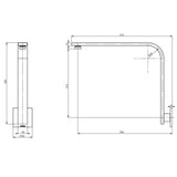 Phoenix Vivid High-Rise Shower Arm Round or Square Plate | Brushed Nickel |