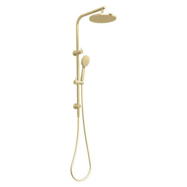 Phoenix Vivid Slimline Twin Shower, Brushed Gold