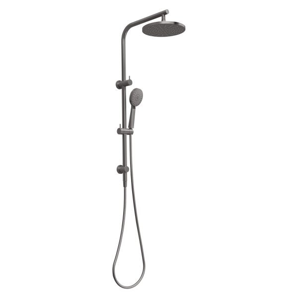 Phoenix Vivid Slimline Twin Shower, Brushed Carbon