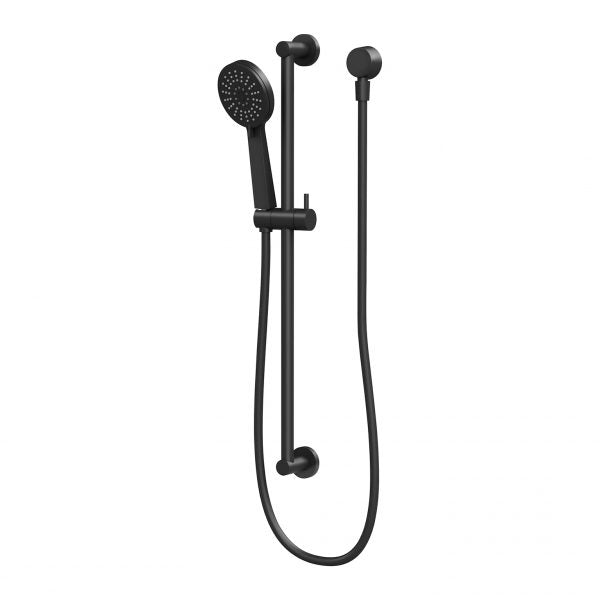 Phoenix Vivid Slimline Rail Shower, Matte Black