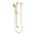 Phoenix Vivid Slimline Rail Shower | Brushed Gold |