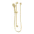 Phoenix Vivid Slimline Rail Shower | Brushed Gold |