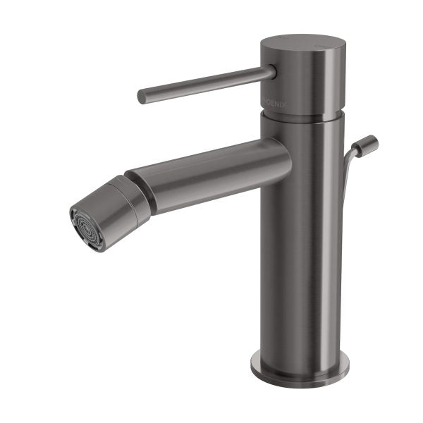 Phoenix Vivid Slimline Bidet Mixer with Pop up Waste, Brushed Carbon