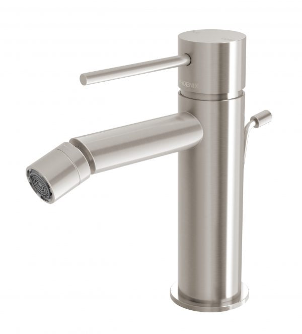 Phoenix Vivid Slimline Bidet Mixer with Pop up Waste | Brushed Nickel |